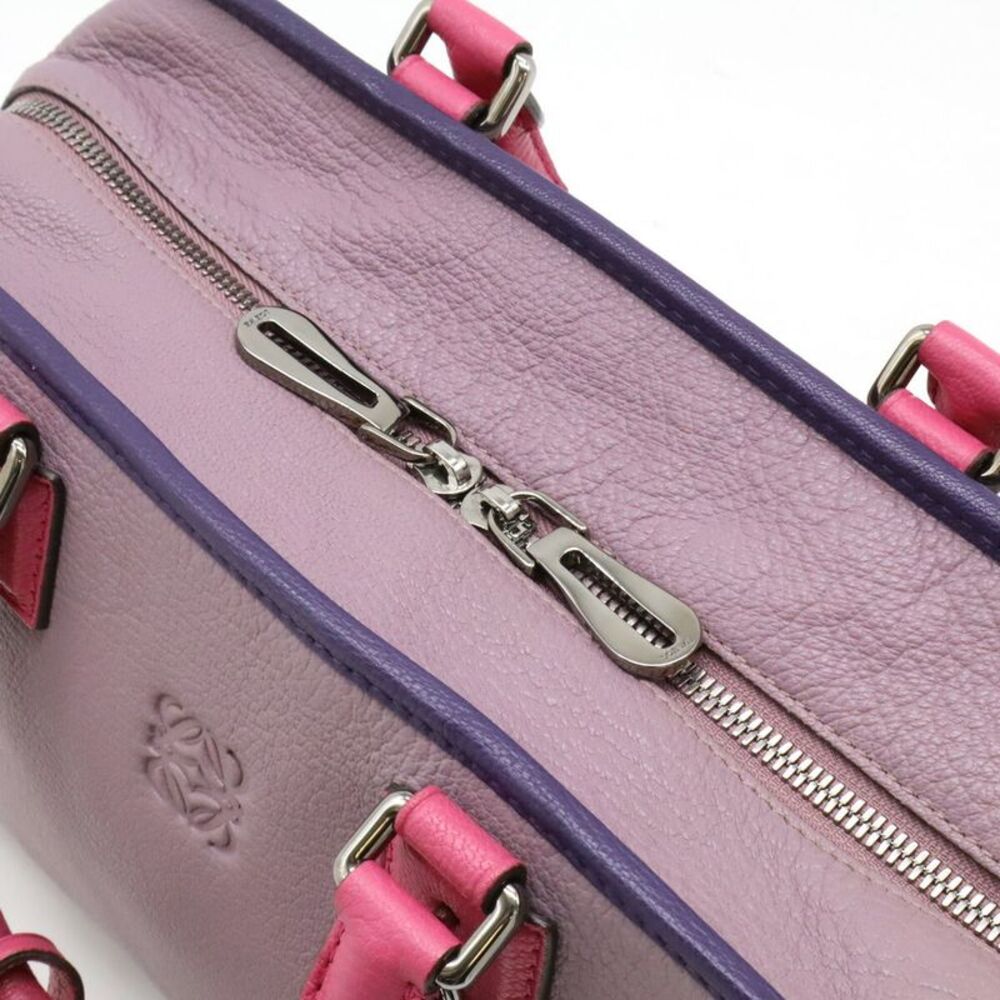 Pre Loved Loewe Vintage Loewe Leather Amazona 28 Handbag Women Violet | Purple - Picture 6 of 6